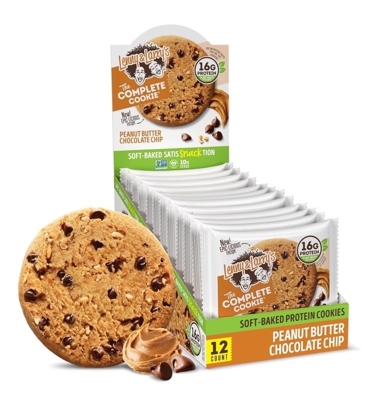 Lenny & Larry’s Peanut Butter Chocolate Chip Protein Cookies, 16g, Pack of 12