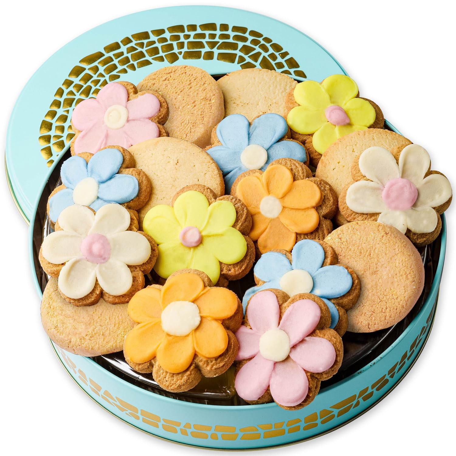 Cookie Gift Basket, Shortbread Flower Cookies Box, Gift Idea for Mothers Day,…