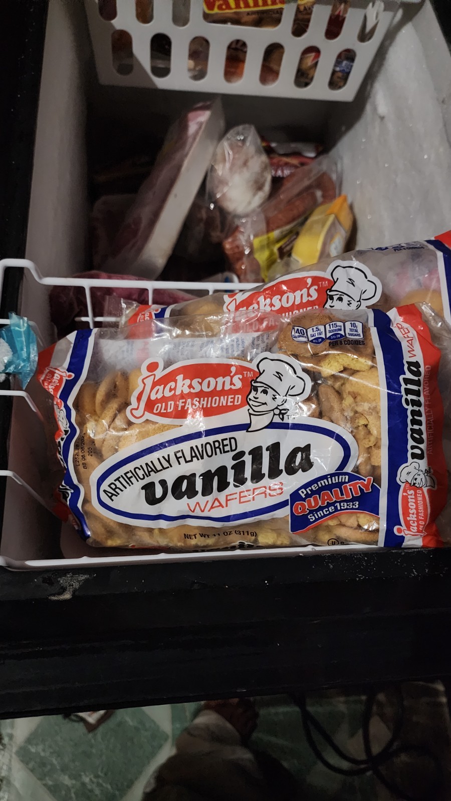 Jacksons vanilla wafers one pack