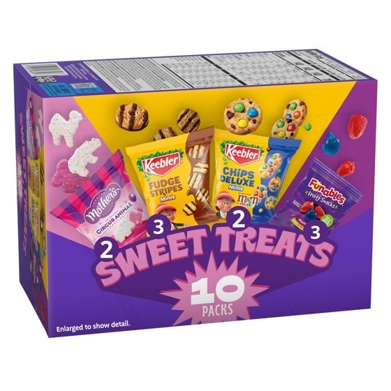 Keebler Sweet Treat Variety 10 Count Box Cookies Chips Deluxe Funables Snacks