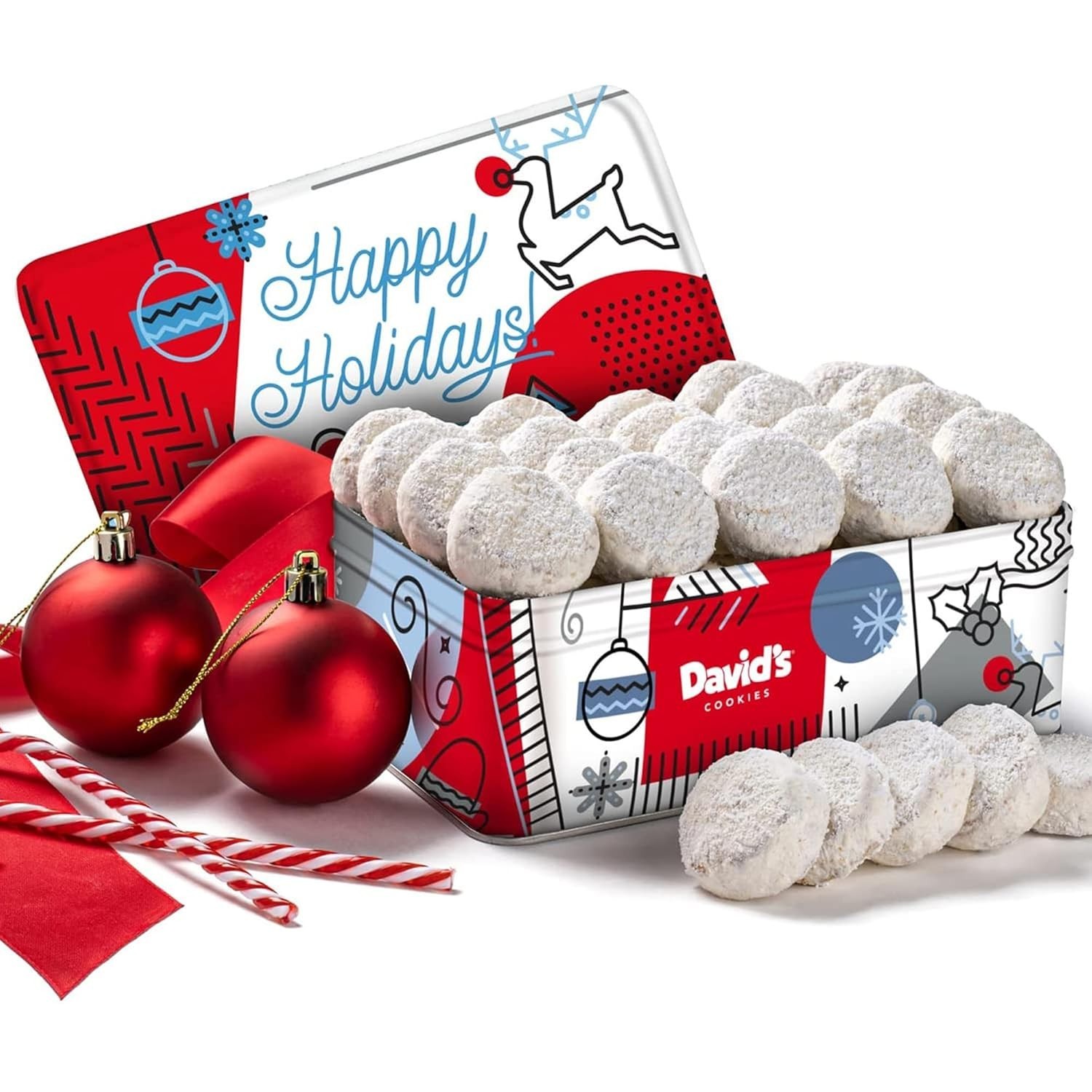 David’s Gourmet Butter Pecan Cookies in 16oz Winter Wonderland Tin