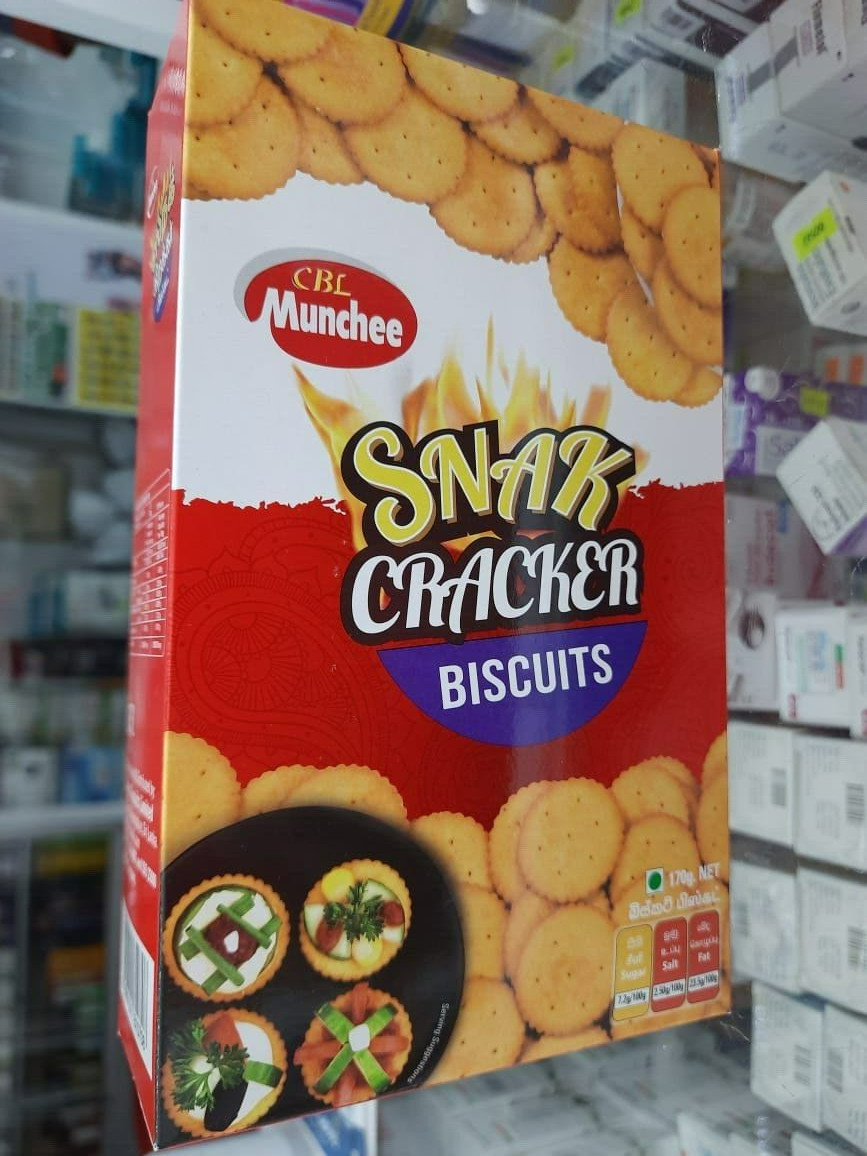 Munchee Snack Cracker Biscuits 100% Crispy Taste Tea Time Cookies 170g Sri Lanka
