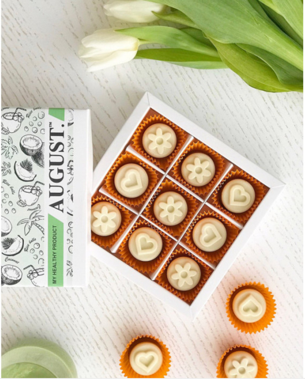 Vegan Natural candy based on carob without sugar “COCONUT rice balls”, ECO