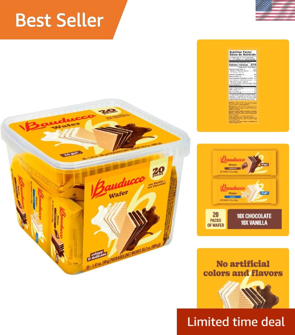 Convenient Single Serve Bauducco Wafer Cookies – 3 Layers of Creamy Goodness