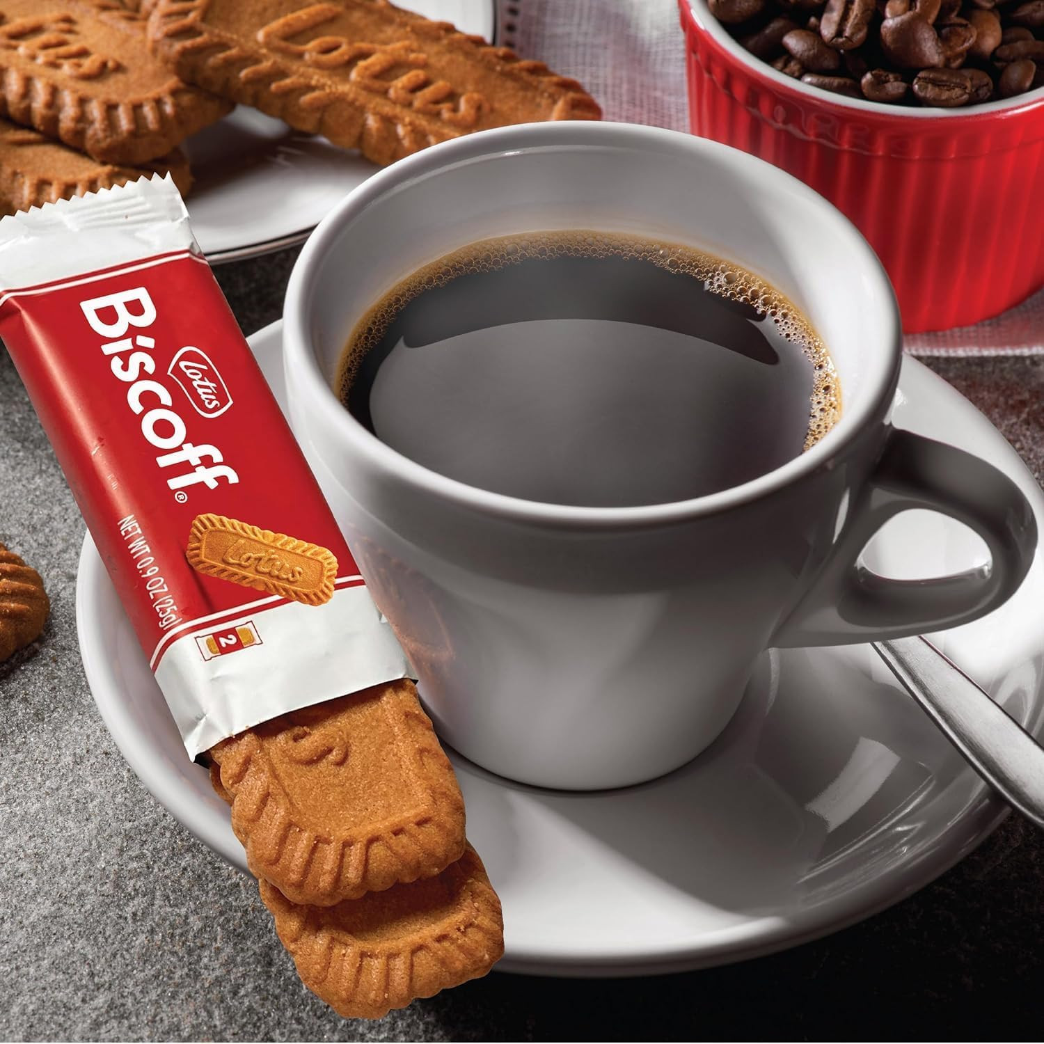 Lotus Cookies , Caramelized Biscuit Cookie Snack , Dispenser Box , (Pack of 20)