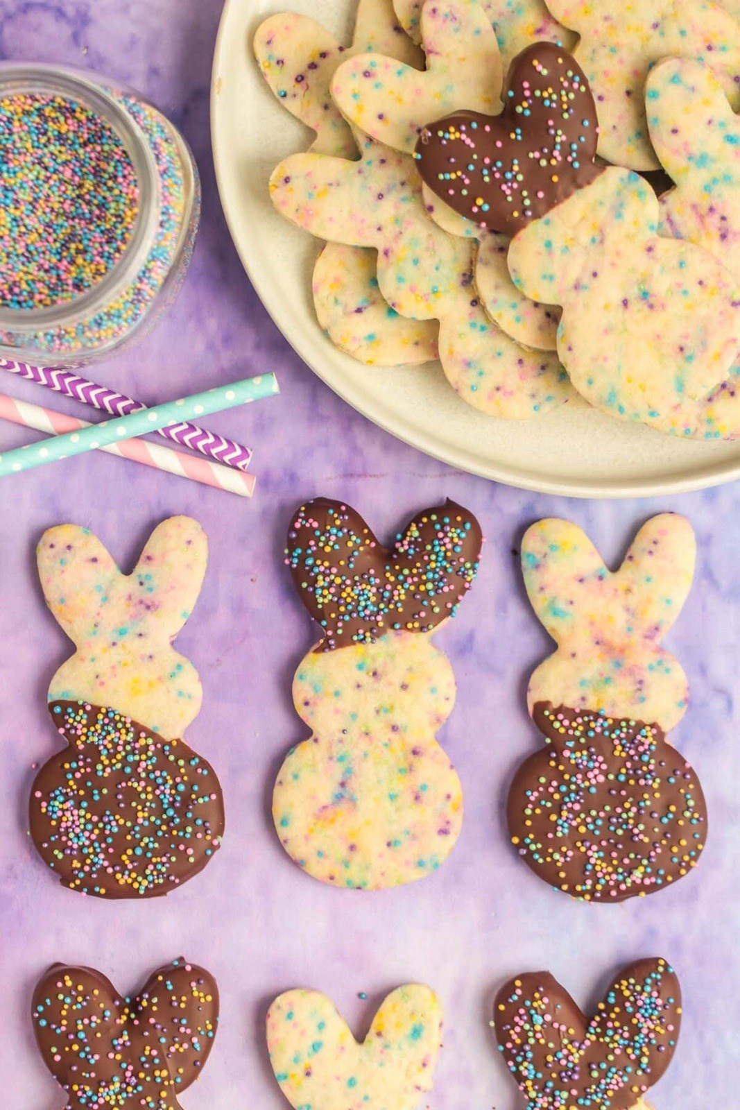 Easter Half Chocolate Sugar Cookies || 3 Dozens Decorated Easter Cookies 🐣