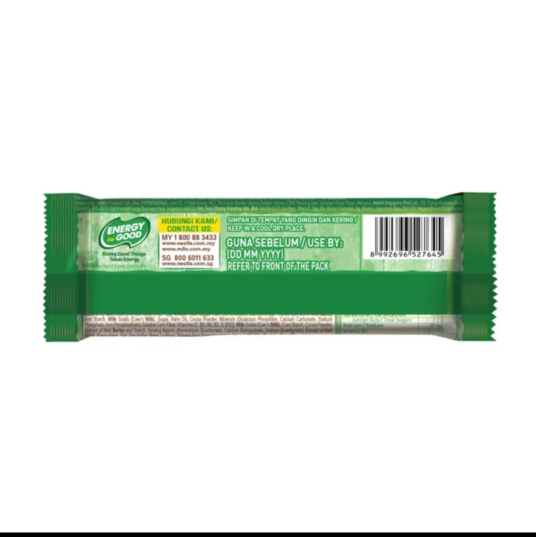2 box MILO original biscuit cookies smallpack (24x24g)halal malaysian product
