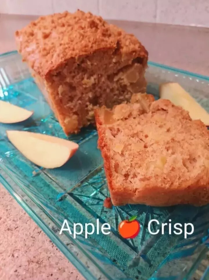Homemade Apple Crisp Bread Loaf. Cinnamon. 8.5×4 .5 Loaf Cake