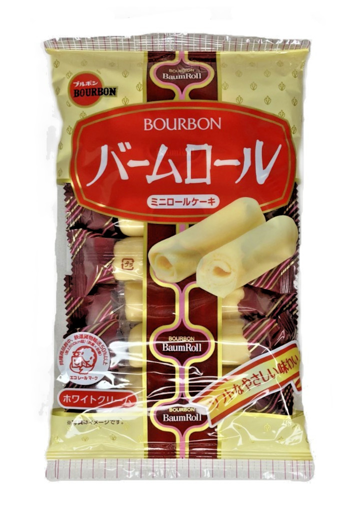Japan Bite-Sized Baumkuchen Rolls Bourbon Baum Roll 7 Pieces × 12 bags