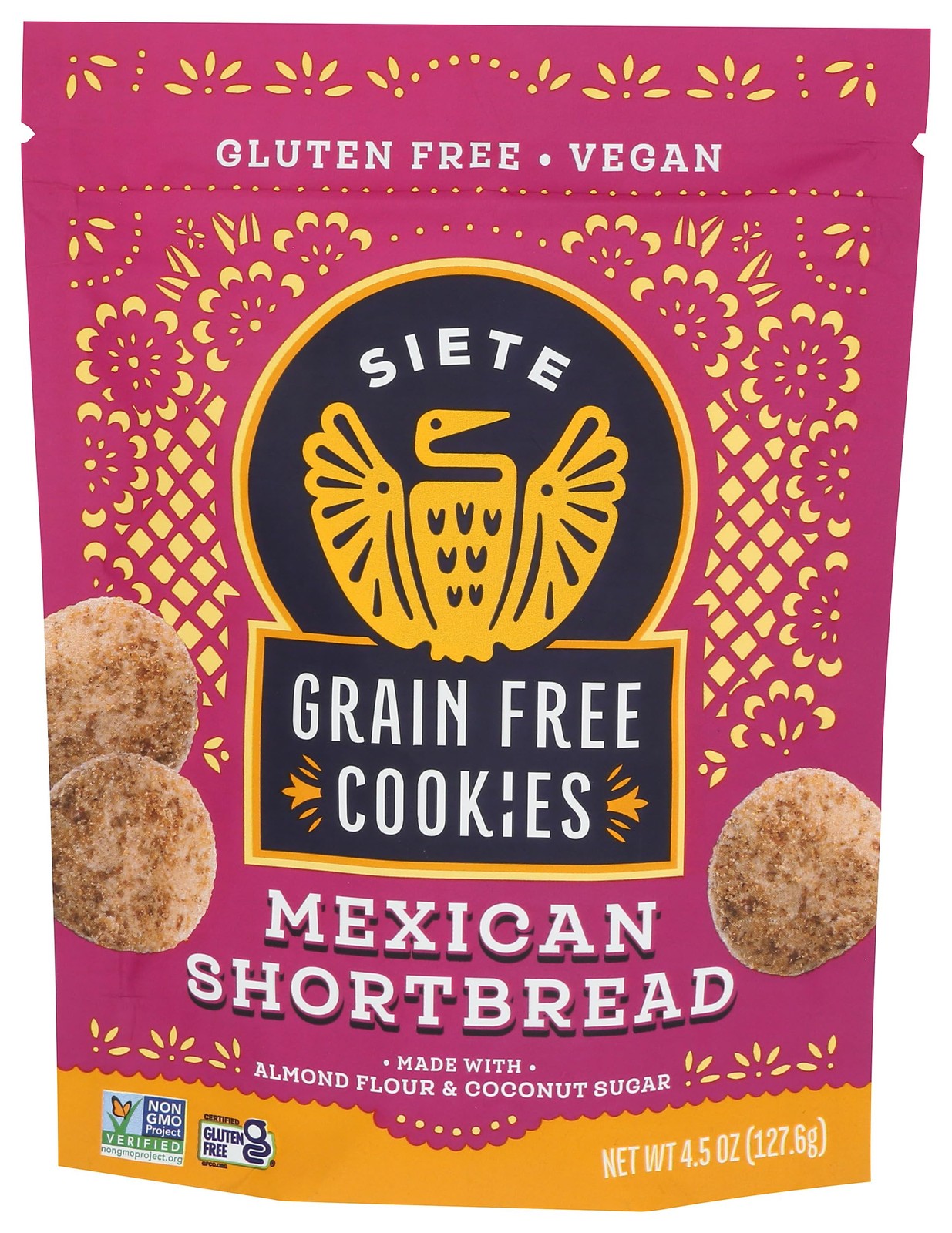 Gluten Free Vegan Mexican Shortbread Cookies 4.5 Ounce Pack Of 1