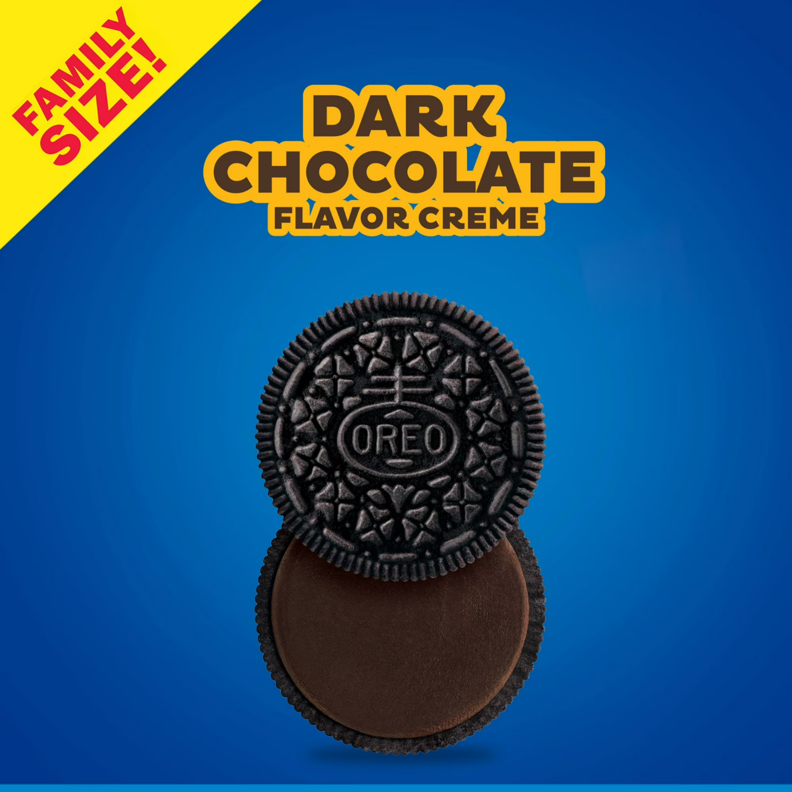 OREO Dark Chocolate Creme Chocolate Sandwich Cookies, Family Size,17 oz