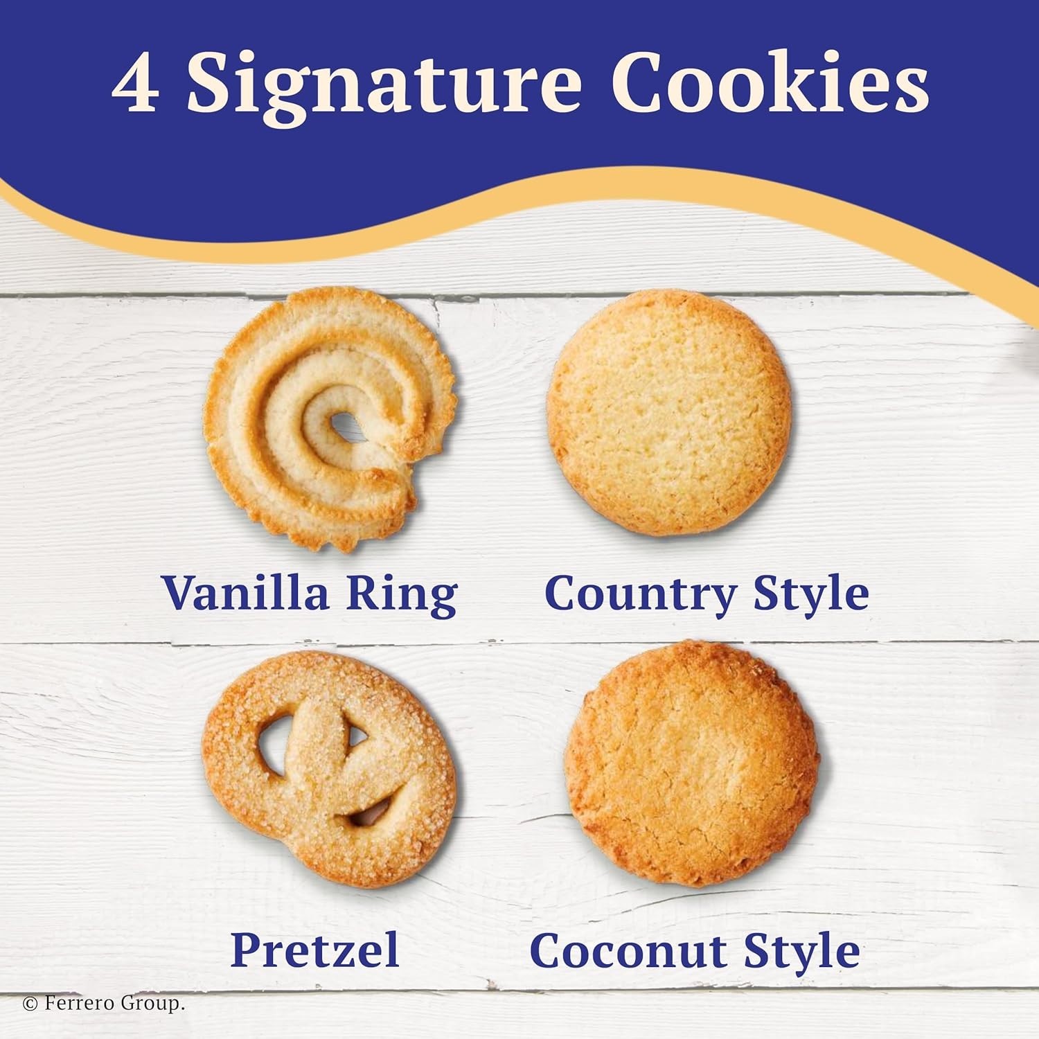 Danishes Inspired Butter Cookies – 5.64oz Giftable Assortment for Holidays