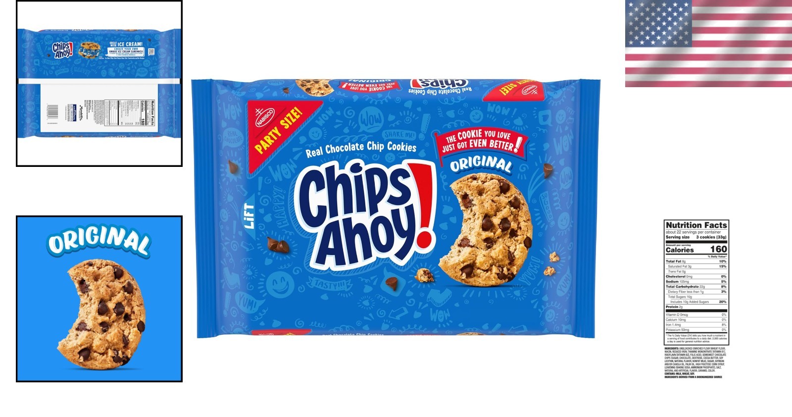 NABISCO 25.3oz Party Size Chocolate Chip Cookies – Perfect for Sharing