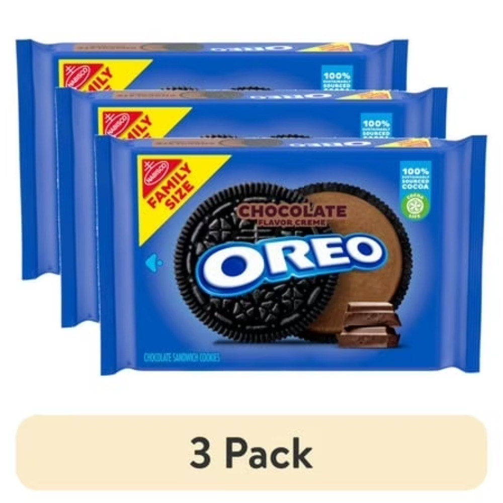 Chocolate Creme Filled Sandwich Cookies Family Size Pack of 3 Large Tub
