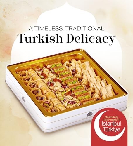 Turkish Baklava Gift Set – Assorted Pastry with Nuts & Spices – Halal Snack Box,