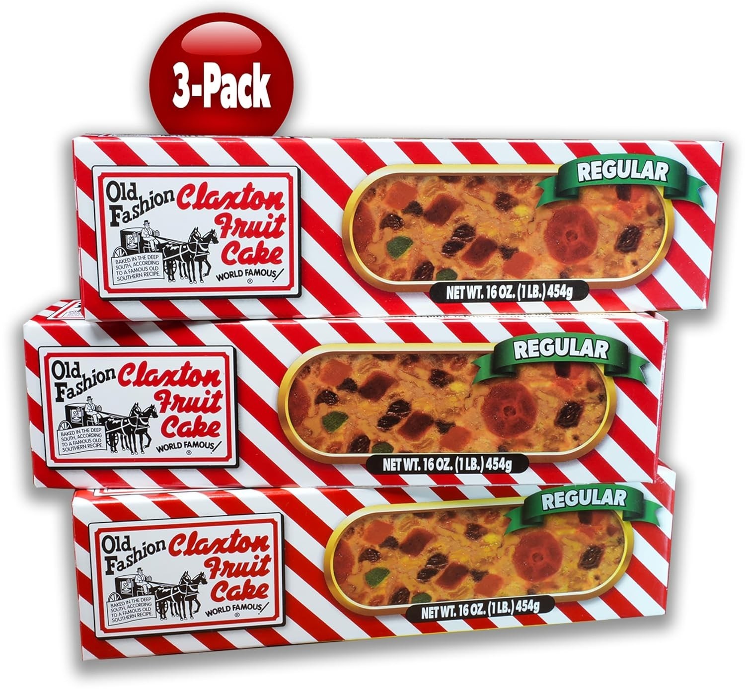 3-Lb. Regular Recipe | Old Fashioned Holiday Fruitcake Packed in Signature Cl…