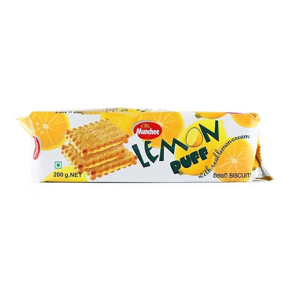 Maliban Lemon Puff Biscuits| 200g packet | Pack of 2|Ceylon Snacks