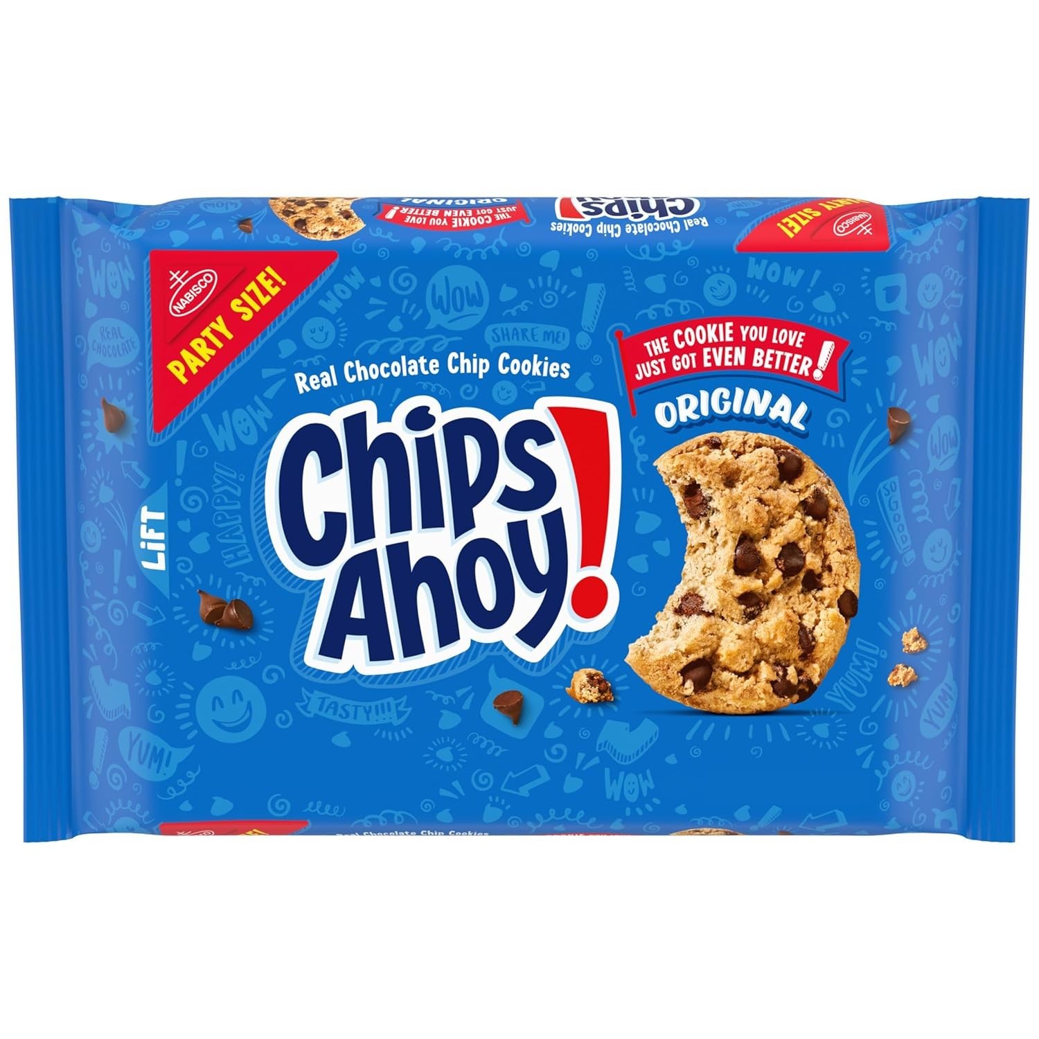 Delicious NABISCO Chocolate Chip Cookies, 25.3 oz Party Size for Gatherings