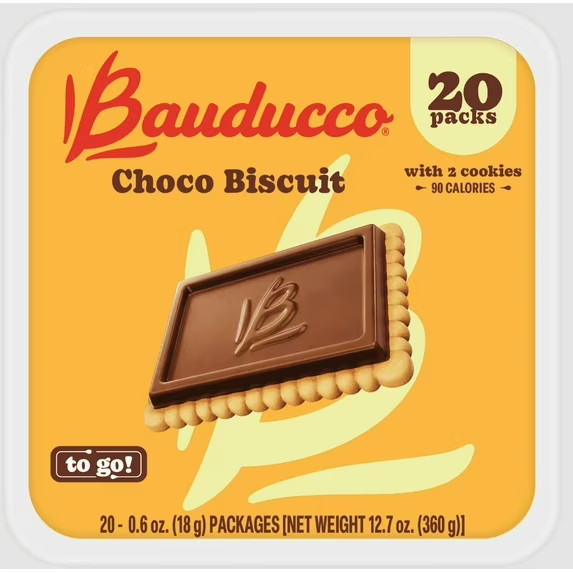 Bauducco Choco Biscuit Cookies with Chocolate Filling, 20 pack