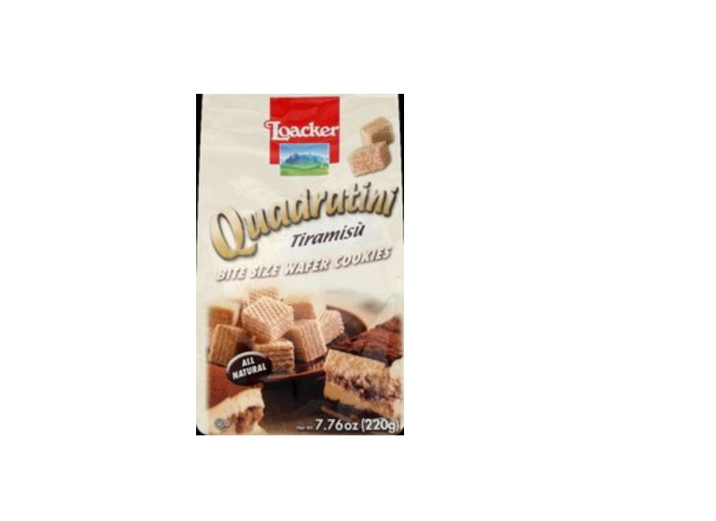 Loacker Quadratini Tiramisu Cube Wafers – 1 Bag (7.7 Oz)