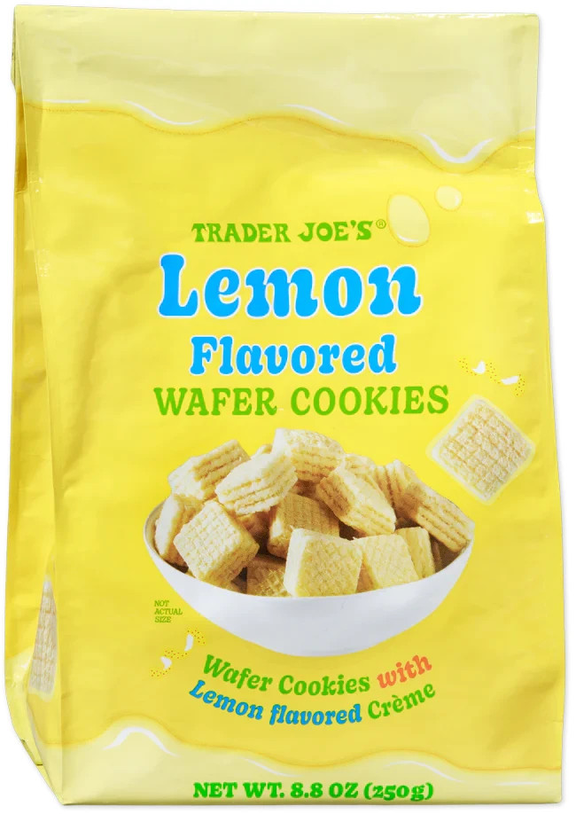 Trader Joe’s 8.8 oz LEMON Flavored Wafer Cookies Bites Like Quadratini BB 7/2027