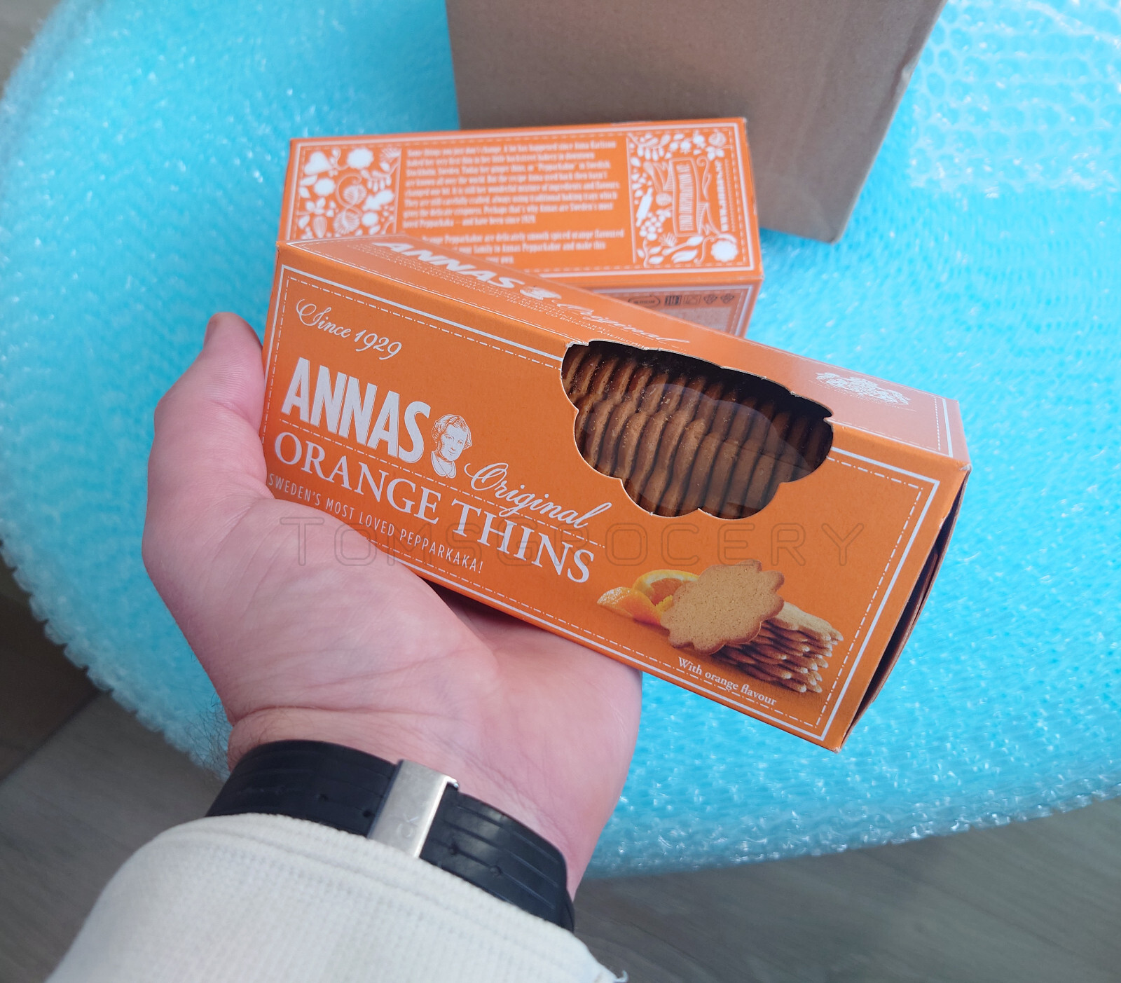 2 ANNAS Original Swedish Pepparkaka Orange Thins Ginger Snap Cookies 150g 5.3oz