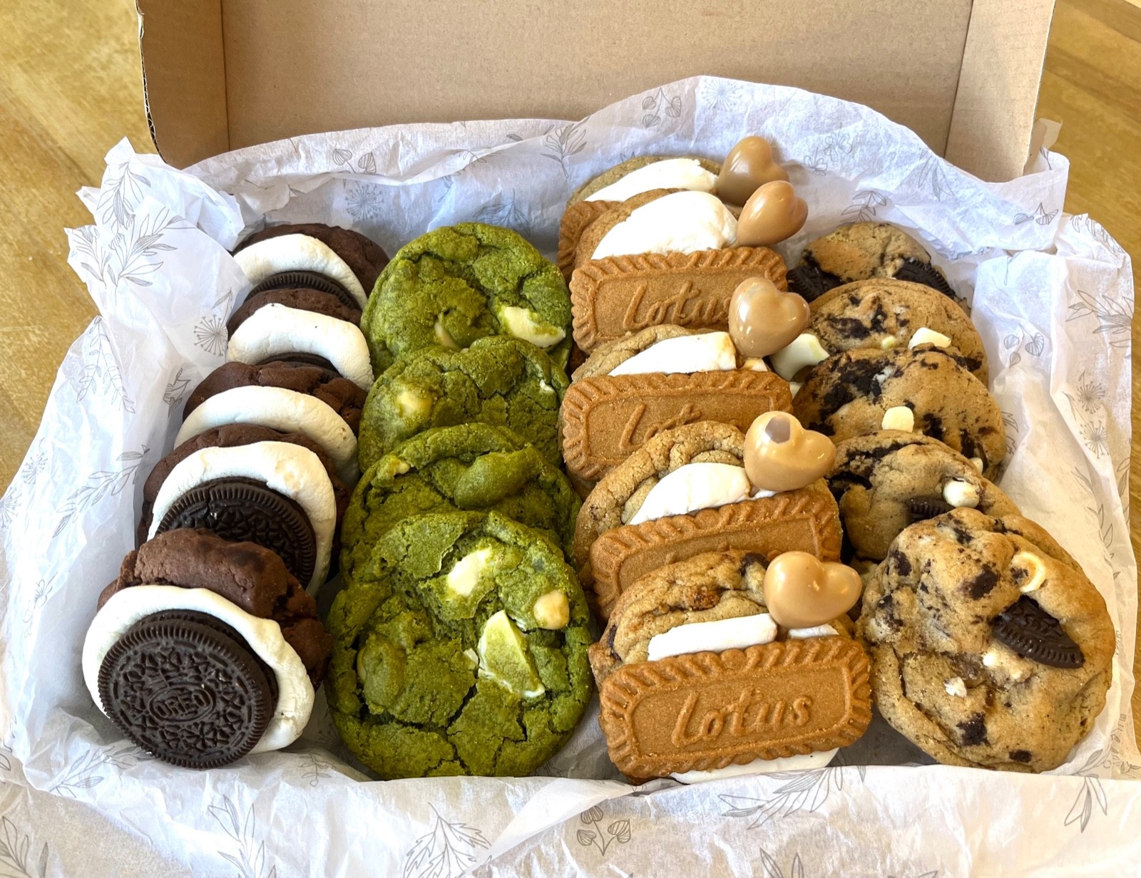 Gourmet Soft Chewy Cookies – Matcha, Oreo, Biscoff, Smores Flavors