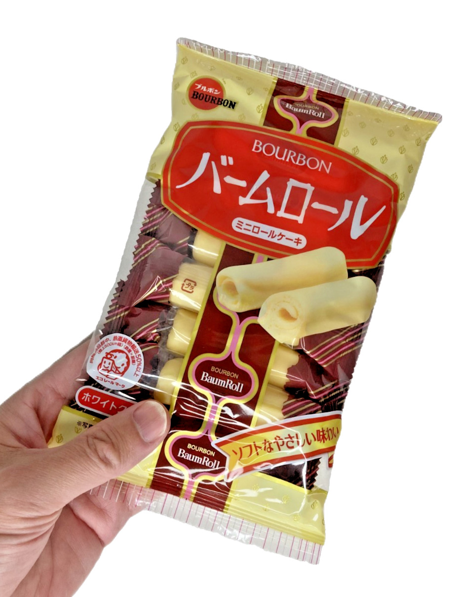 Japan Bite-Sized Baumkuchen Rolls Bourbon Baum Roll 7 Pieces × 12 bags