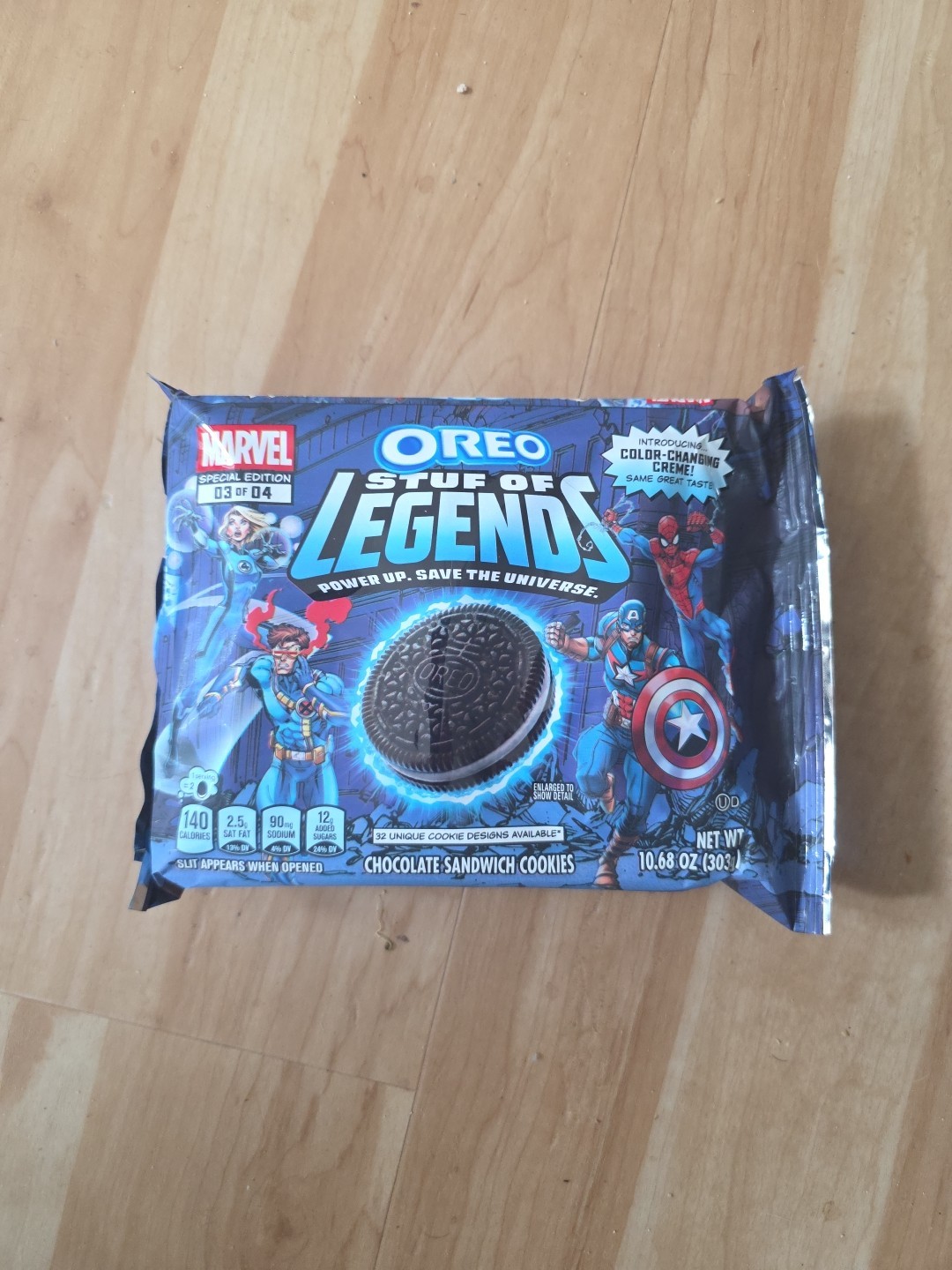 ⚪️ New MARVEL Oreo STUF OF LEGENDS Chocolate Creme Cookies (Series 03 out of 04)
