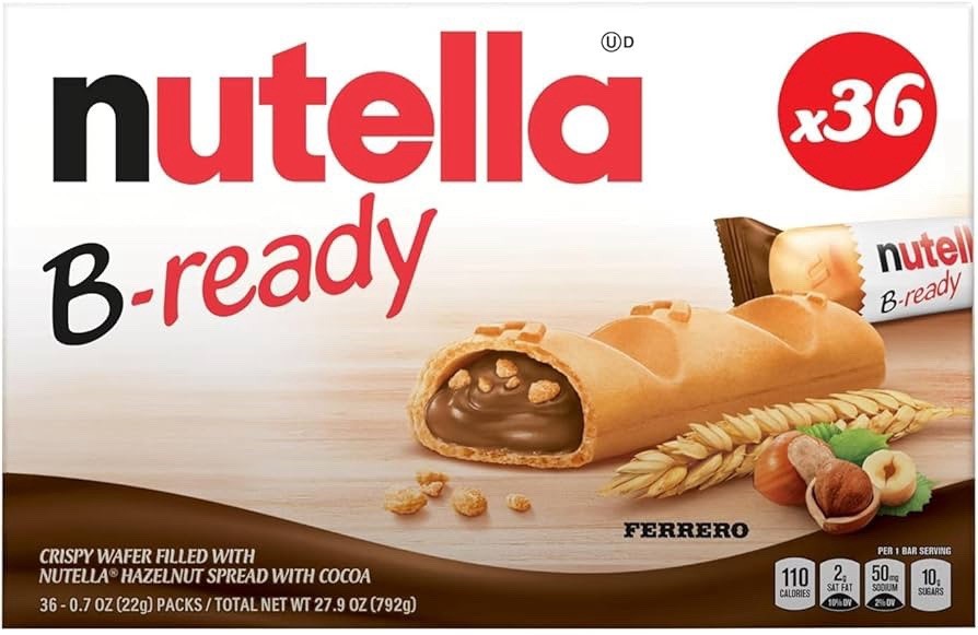 Nutella B-Ready Crispy Wafers, 0.7 oz., 36ct