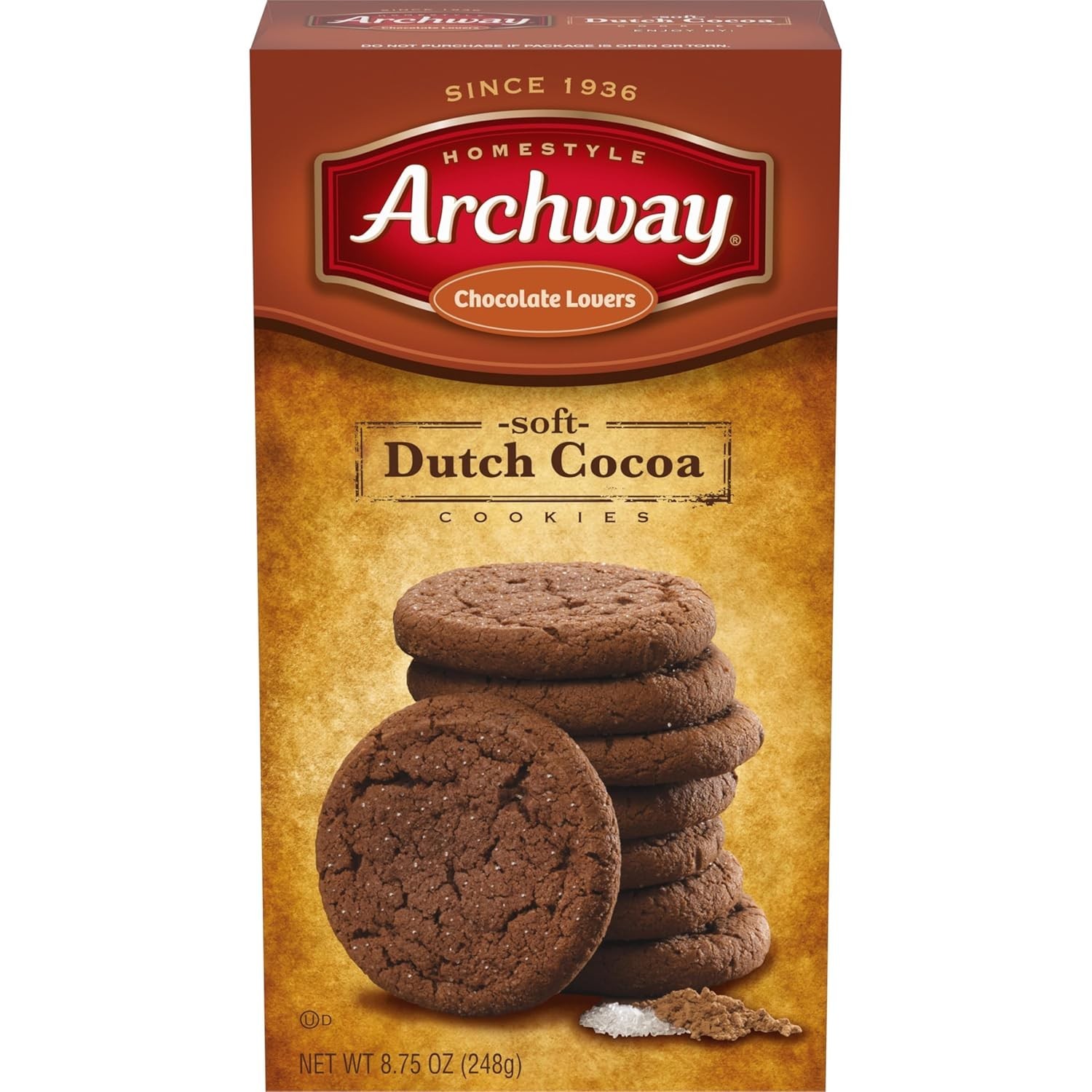 8.75 Oz Box of Soft Dutch Cocoa Cookies – Rich, Sugar-Sprinkled Delights