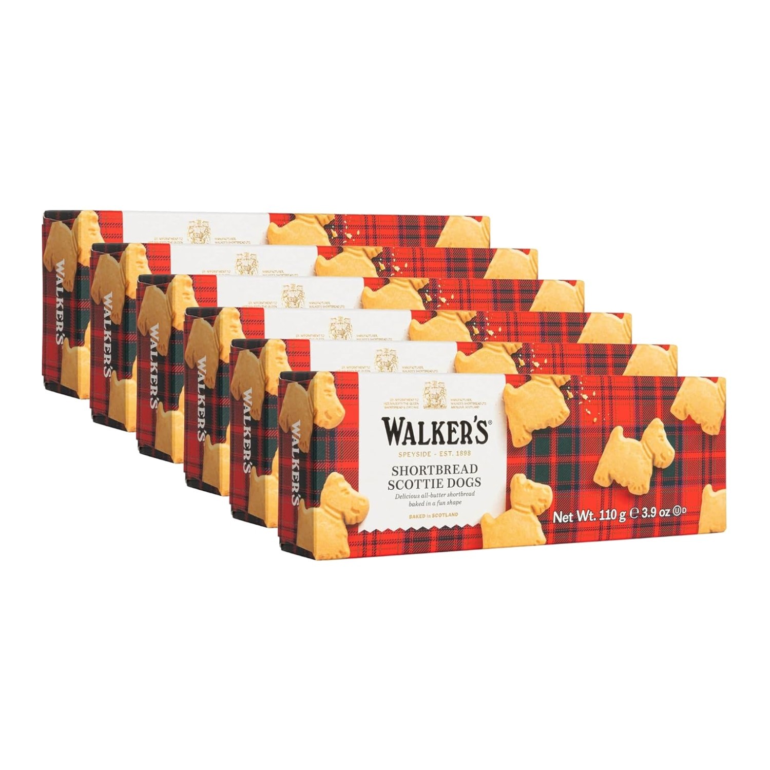 Artisanal Pure Butter Shortbread Scottie Dogs, 6 Boxes