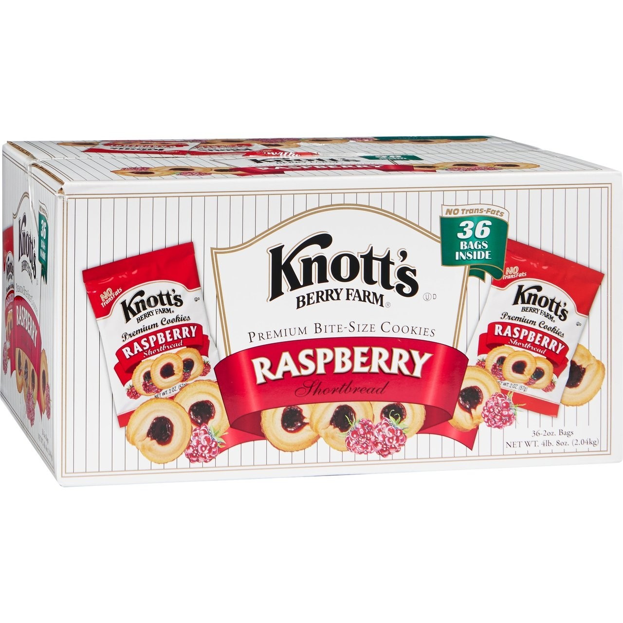 Knott’s Berry Farm 59636 2 oz Pack Shortbread Cookies – Raspberry (36/CT) New