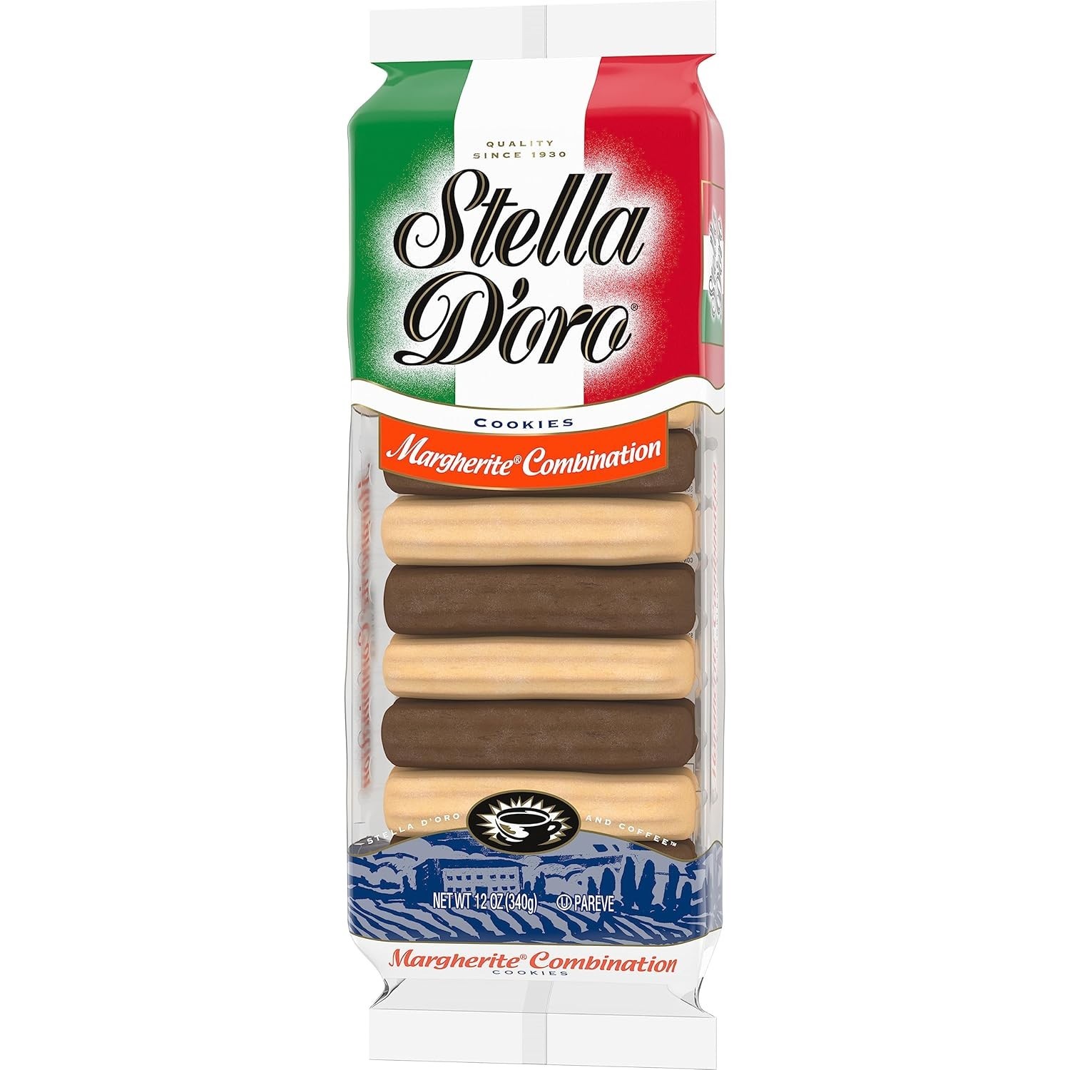Stella D’oro Cookies, Margherite Combination Chocolate & Vanilla Cookies, 12 Oz