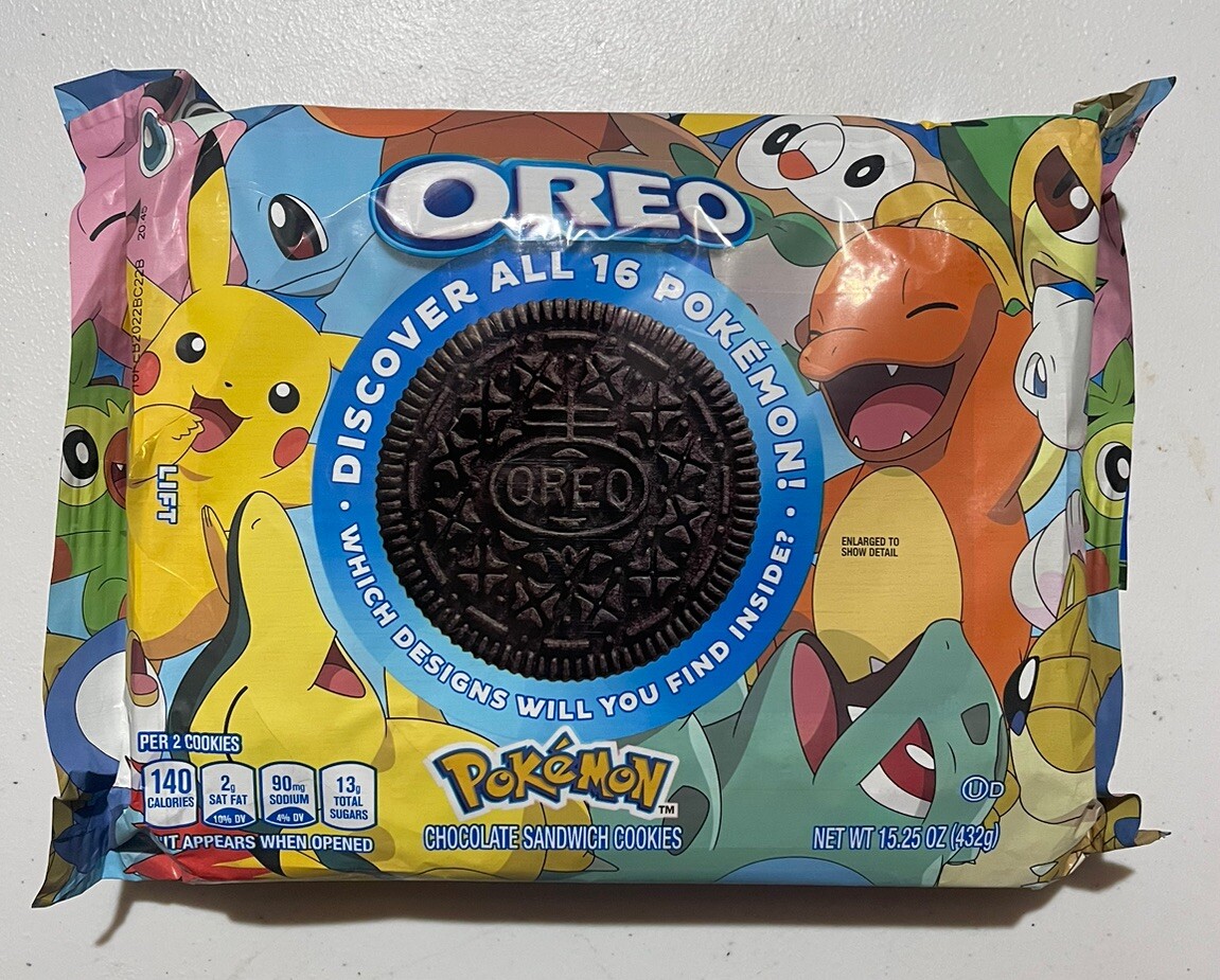 Oreos Pokemon Limited Edition Family Size Biscuits – Chocolate, 15.25oz