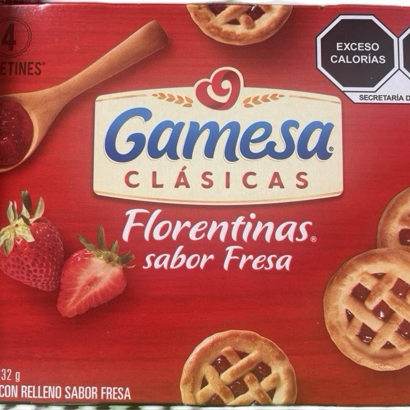 4-Pks Florentinas Fresa Strawberry Filling Cookies/ Florentinas 332gr / 11.7oz