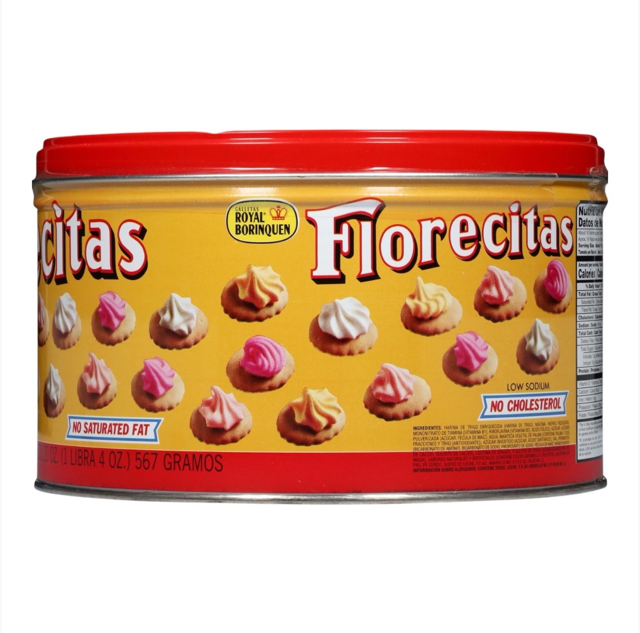 Royal Borinquen 🌸 Florecitas Iced Gems Cookies 20 oz Tin