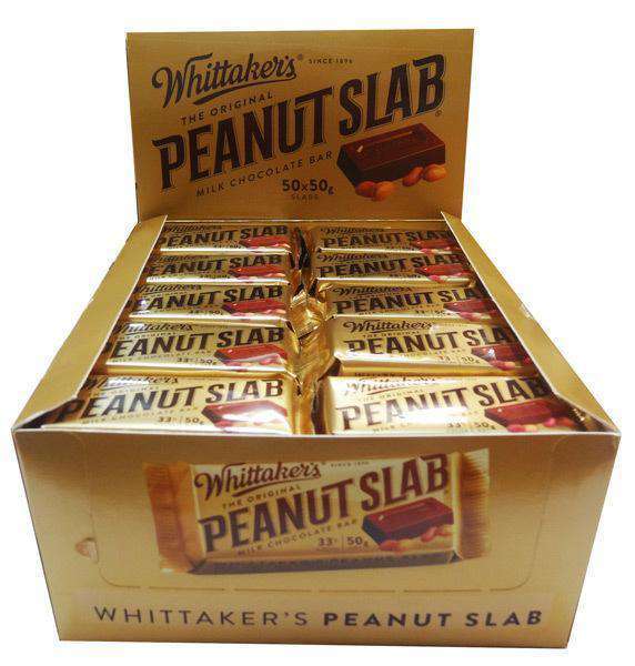 WHITTAKER’S ORIGINAL PEANUT SLAB MILK CHOCOLATE WHITTAKER 50g – 6p 12p 24p 50p