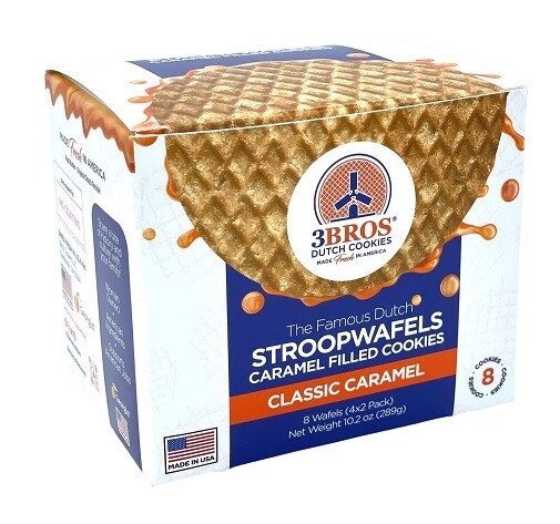 3Bros Dutch Stroopwafel Classic Caramel Filled Cookies
