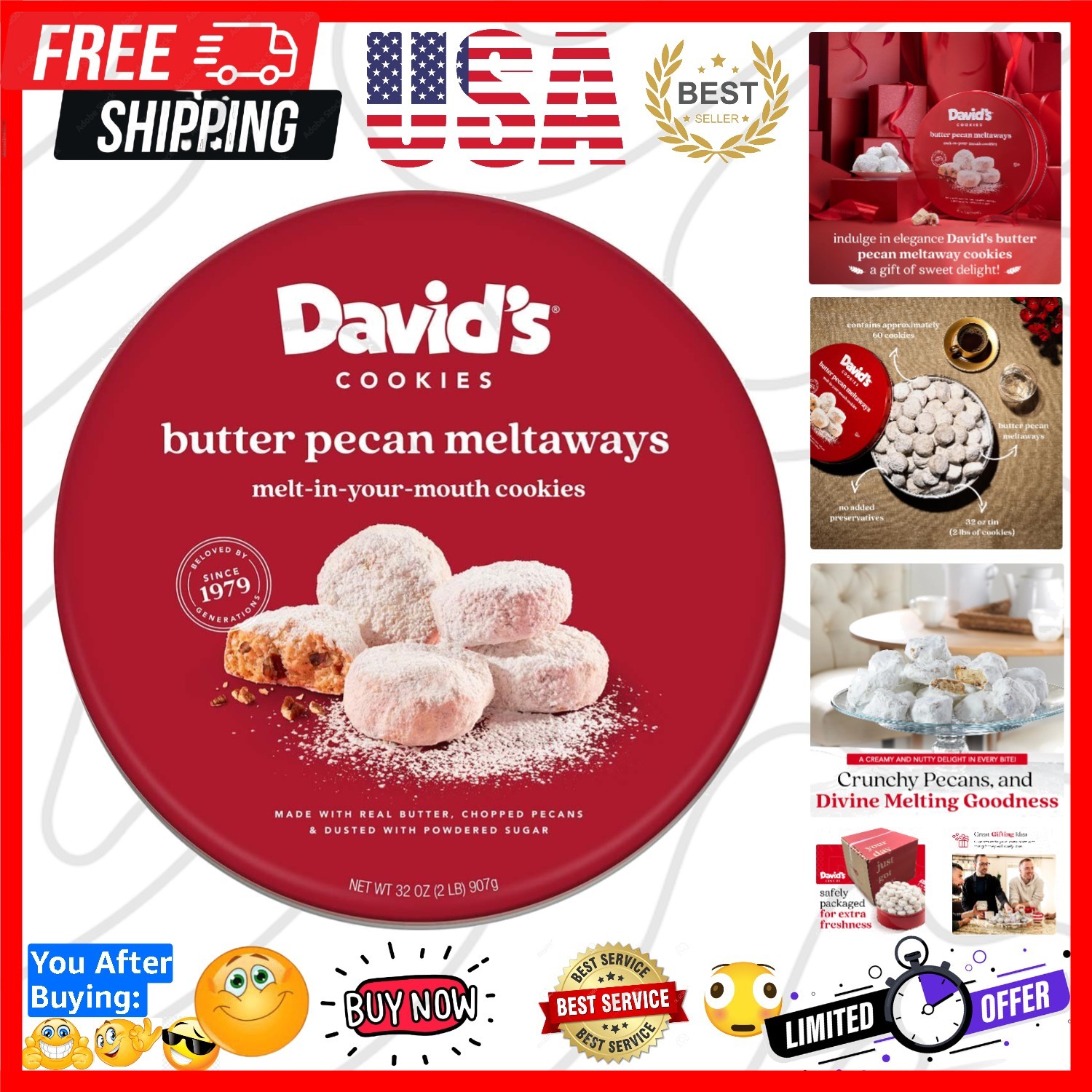 Butter Pecan Meltaways 907g