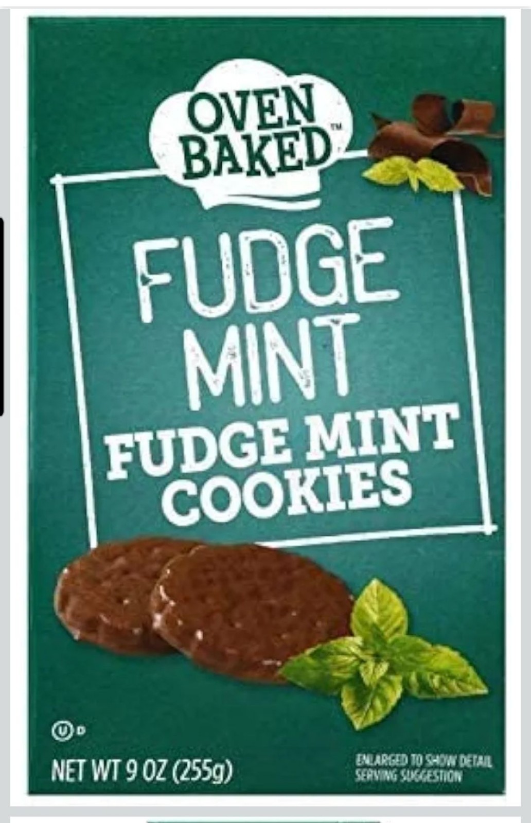Oven Baked FUDGE MINT Fudge Mint Cookies 9 oz. each box (LOT LOF 3 BOXES)