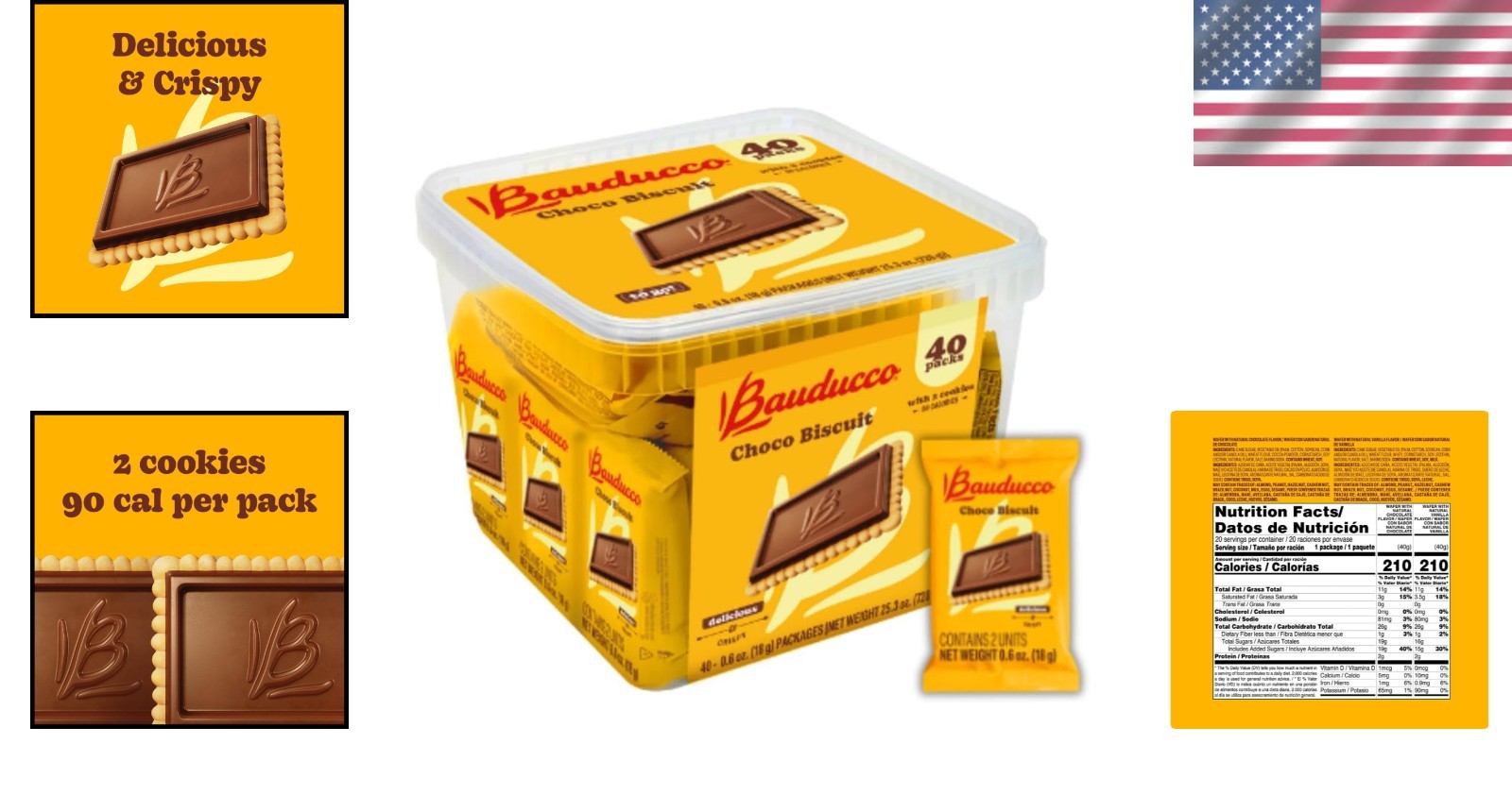 Conveniently Wrapped Chocolate Biscuit Cookies – Delicious 25.3 Oz Pack of 40