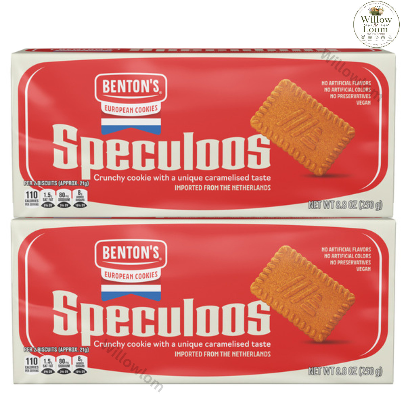 Benton’s Speculoos European Cookies 8.8oz 250g Each Pack of 2 Fast Shipping