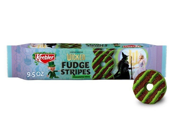 Keebler Wicked Fudge Stripes Chocolatey Mint Fudge Cookies, Limited Edition