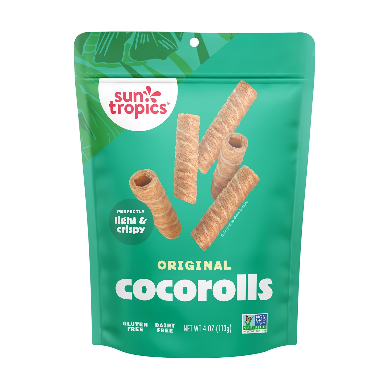 Sun Tropics CocoRolls Original Flavor 4oz Crispy Coconut Wafer Rolls GlutenFree