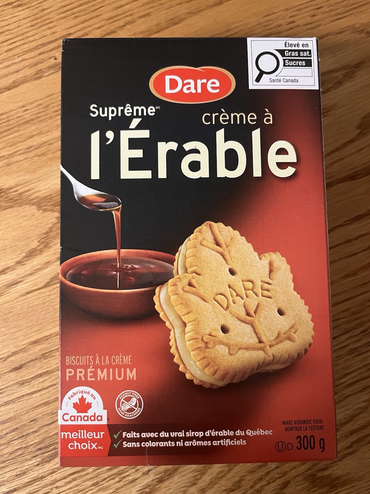 Dare L’Erable/Maple Leaf Creme Cookie 10.6 Oz