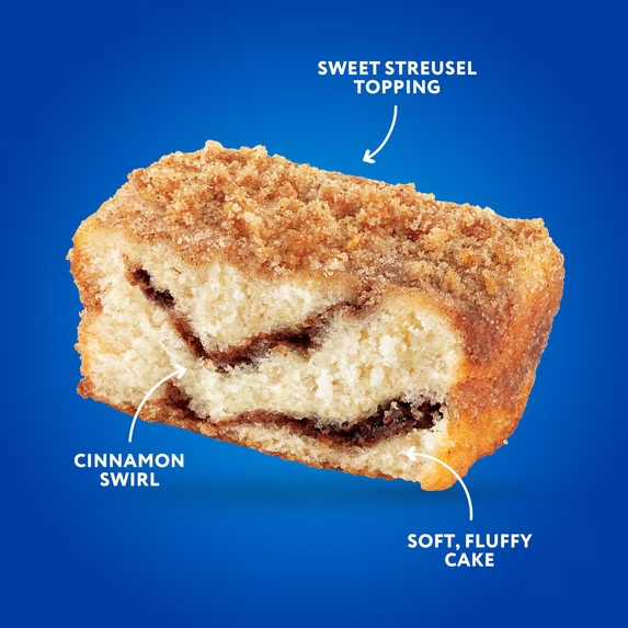 Hostess Coffee Cakes, Cinnamon Streusel Snack Cakes, 11.6 oz Box (8 Count)
