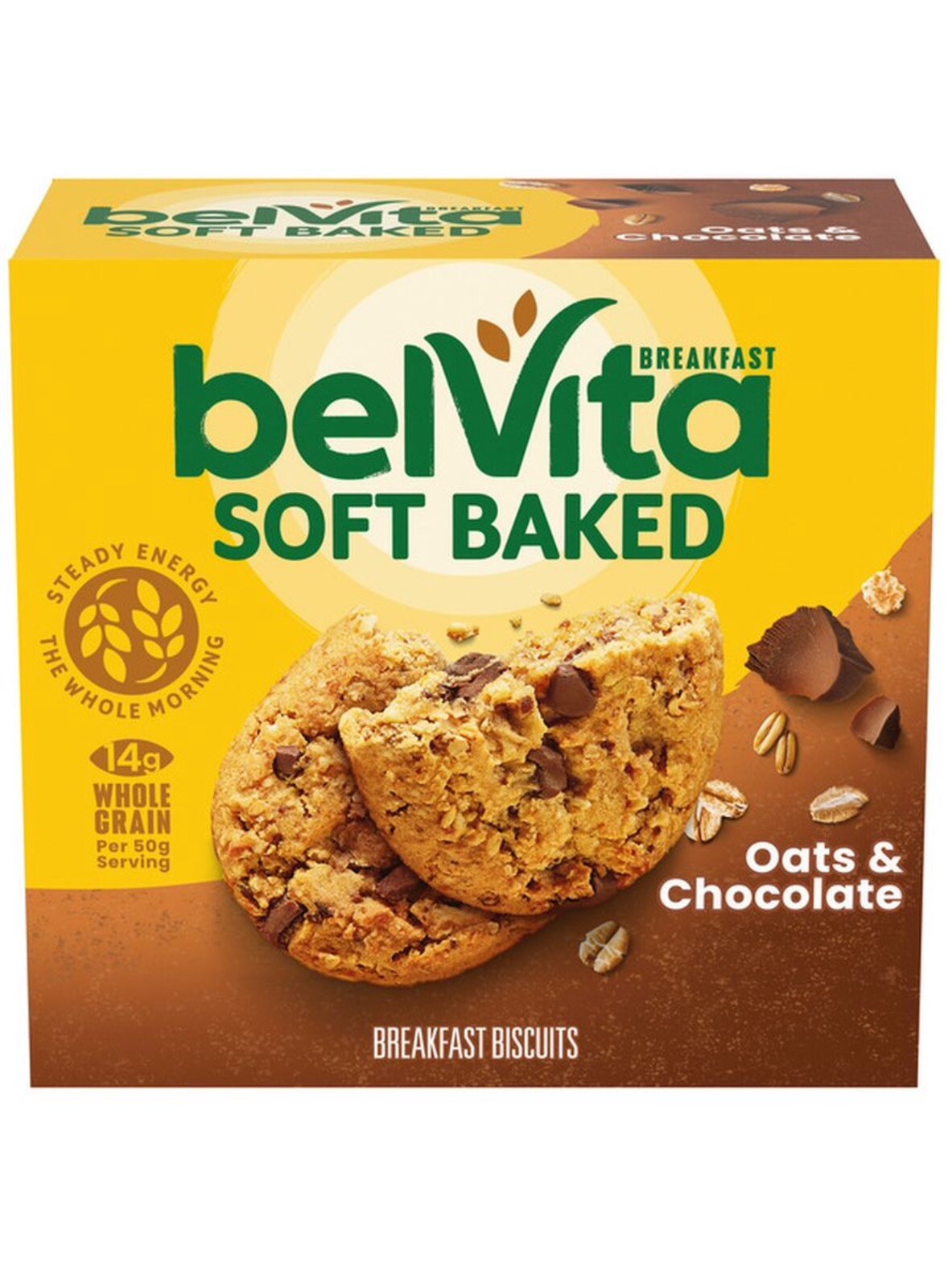 〽️New Belvita Soft Baked Oats & Chocolate Real Fruit Biscuits 8.8oz (5-Pack)