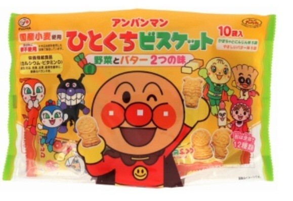FUJIYA Anpanman Bite-sized Biscuits 135g Japanese Snack Kashi